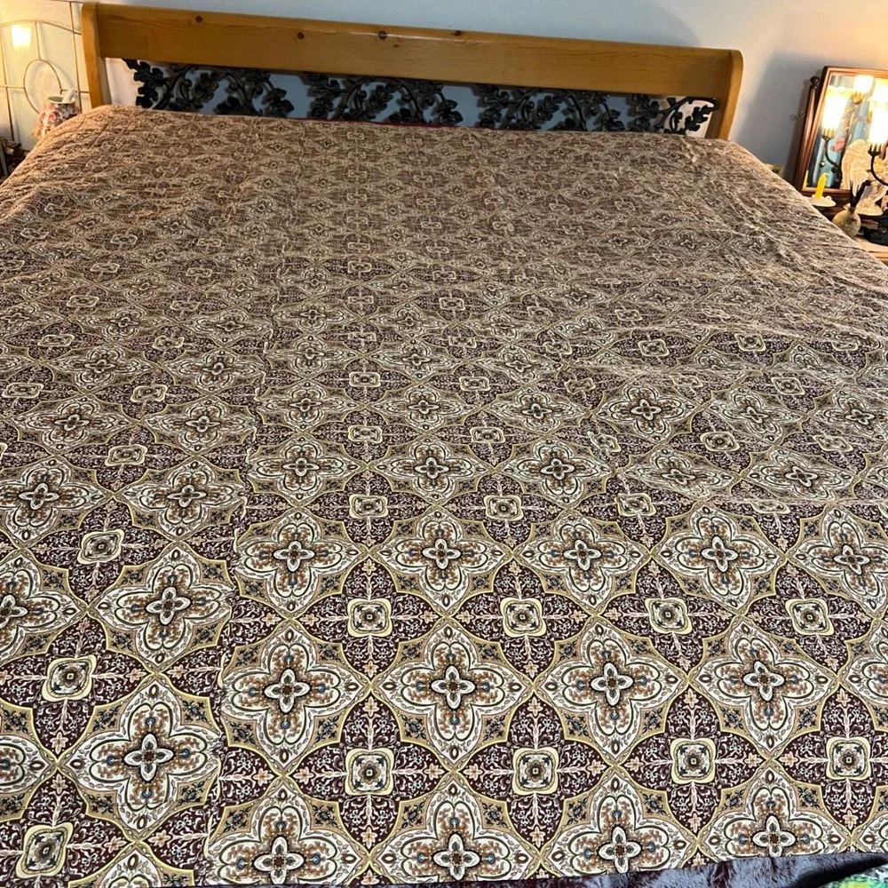 Handmade Bohemian Patchwork Quilt Set Floral‎ Paisley Embroidered king